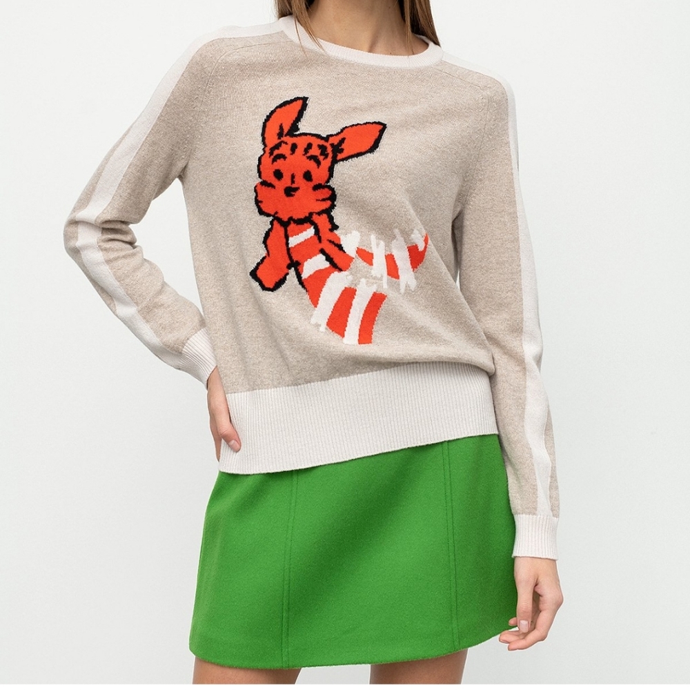 Max & Co by Maxmara wool sweater with cat graphic